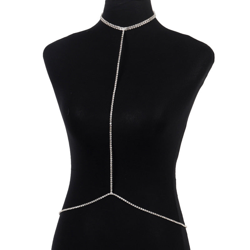 Crystal Drape Torso Chain