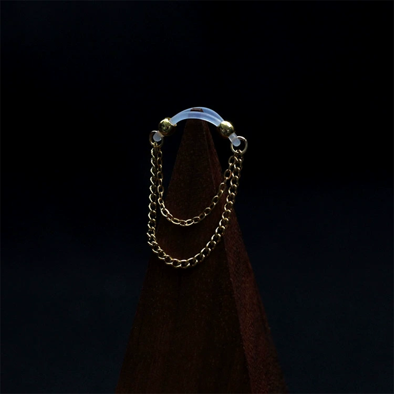 Silicone Punch-free Double-layer Tassel Nipple Ring