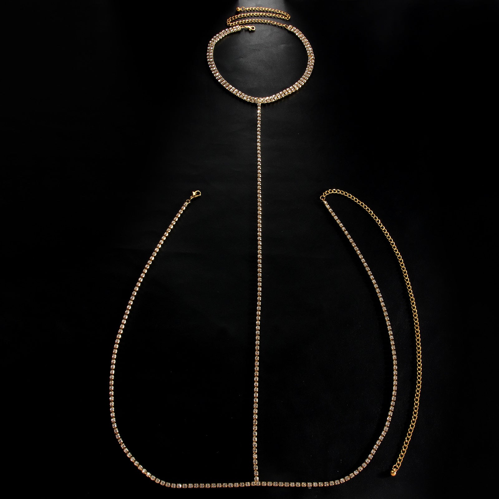 Crystal Drape Torso Chain