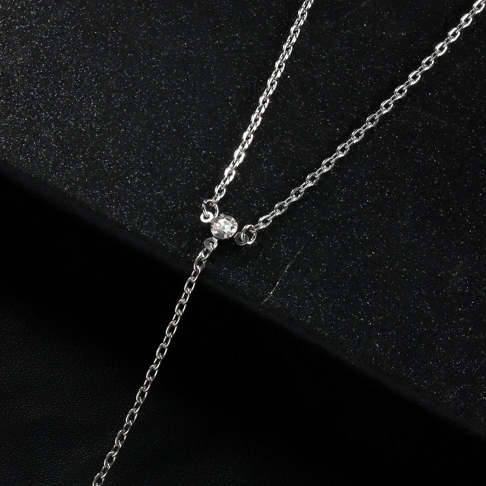 Silver Cascade Drop Torso Chain