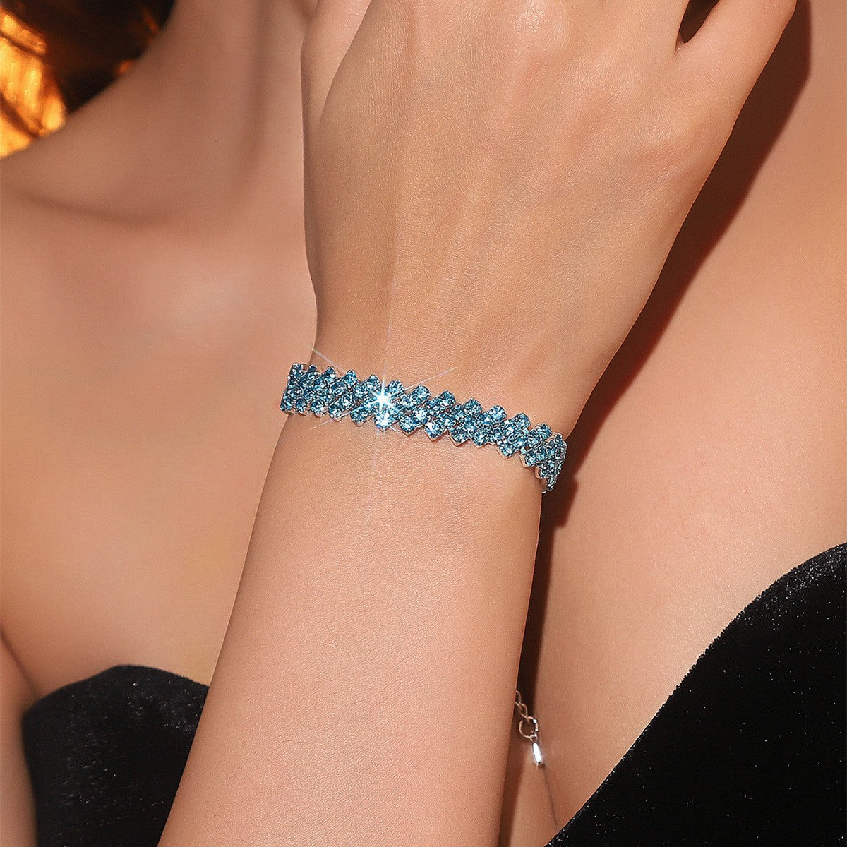 Elegant Rhinestone Anklet – Adjustable Foot Bracelet