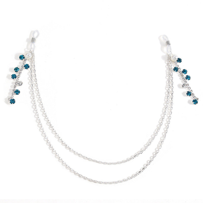 Teal Crystal Tiered Torso Chain