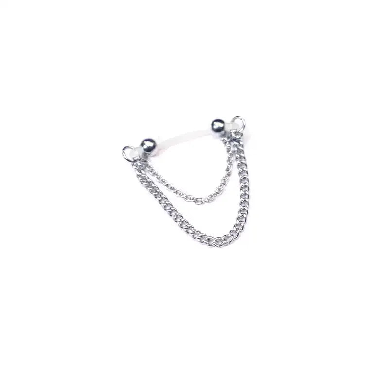 Silicone Punch-free Double-layer Tassel Nipple Ring