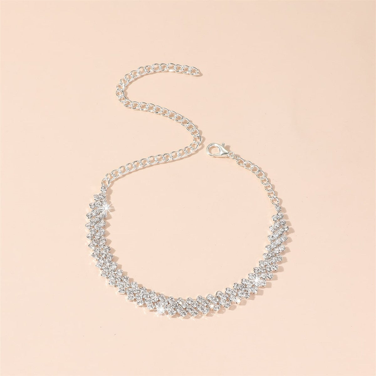 Elegant Rhinestone Anklet – Adjustable Foot Bracelet