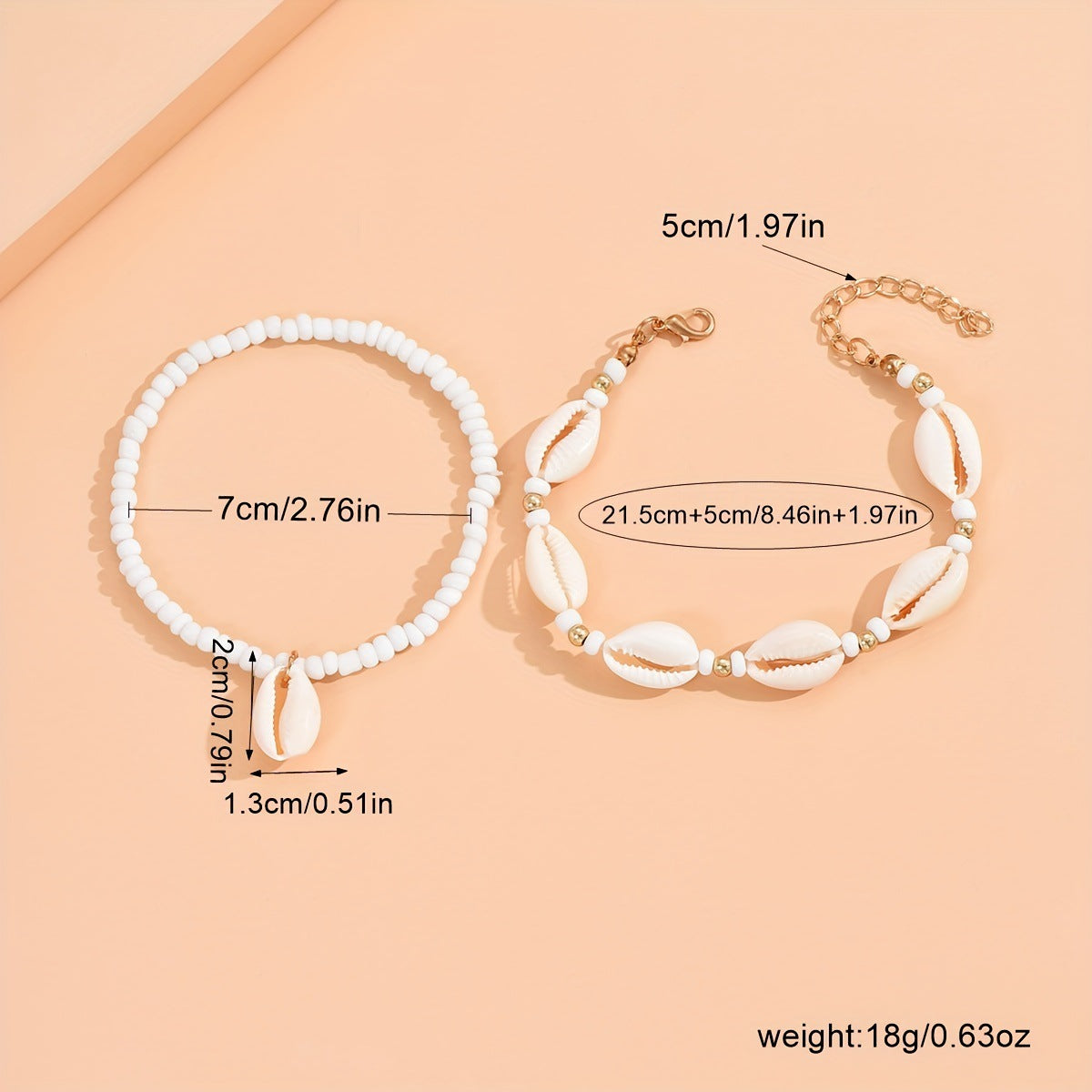 Seashell anklet