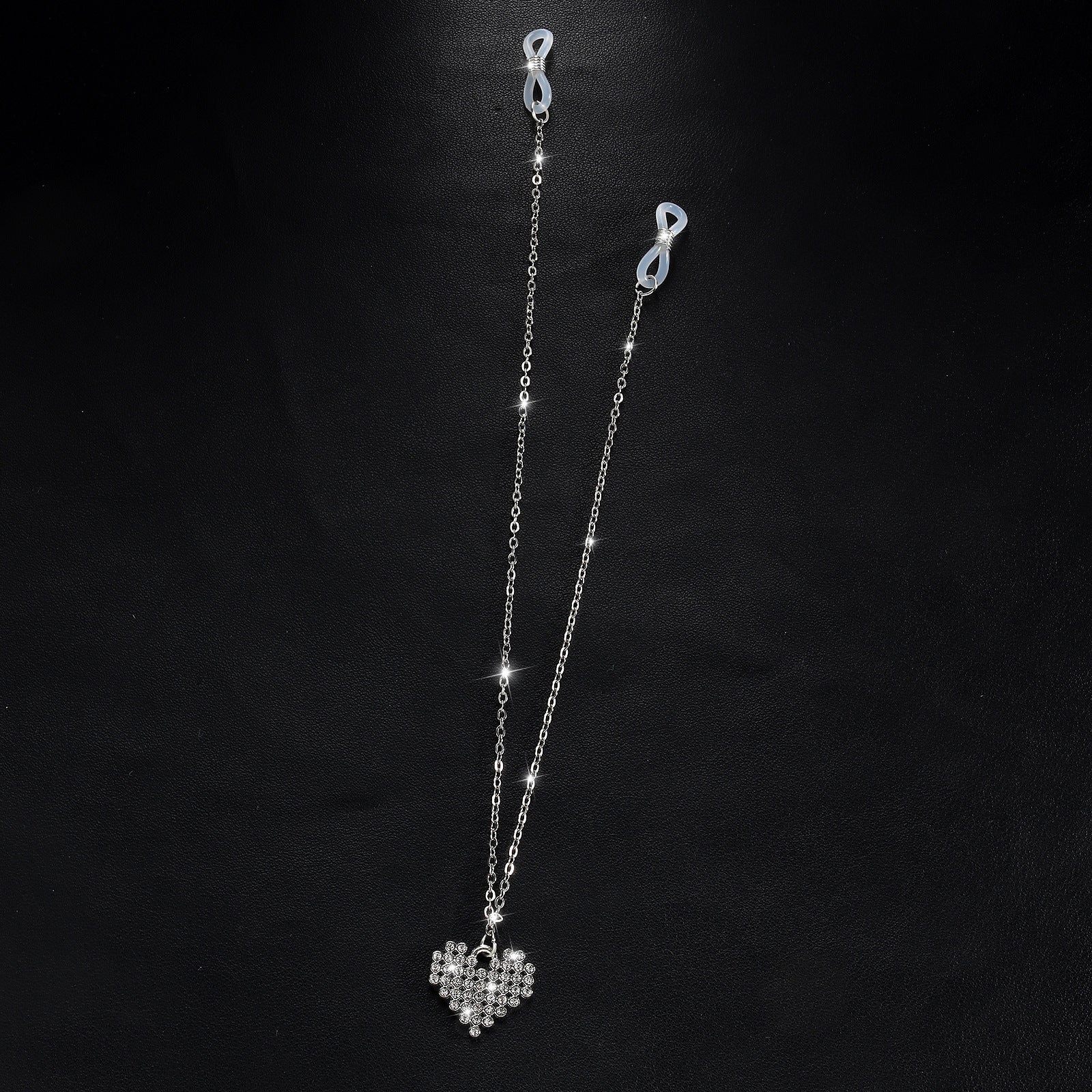 Pavé Heart Silver Torso Chain