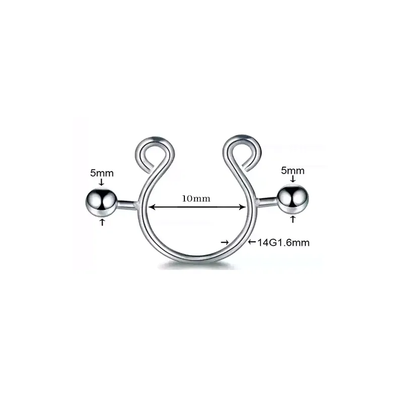 Sexy fake nipple piercing clips