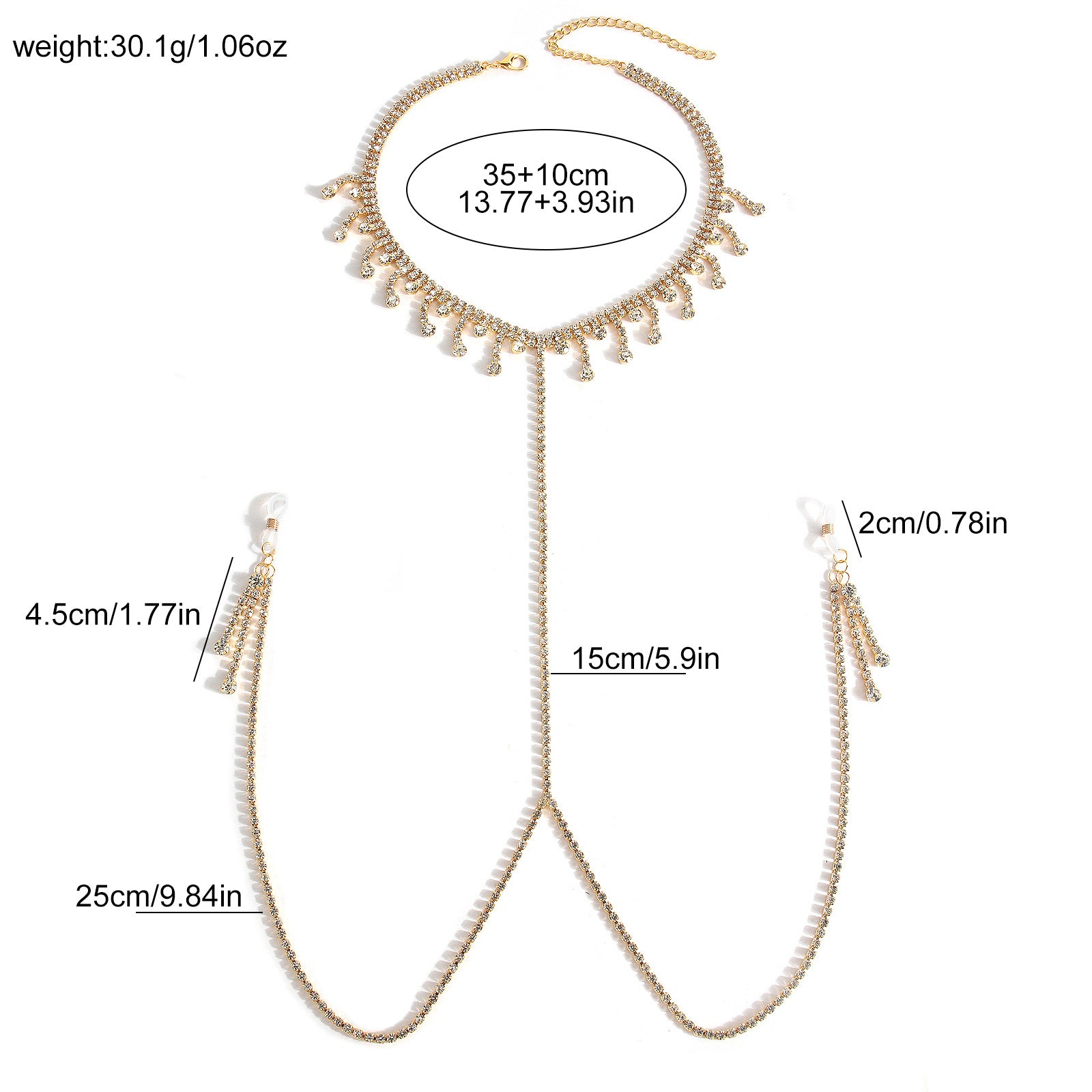 Cascade Crystal Torso Chain