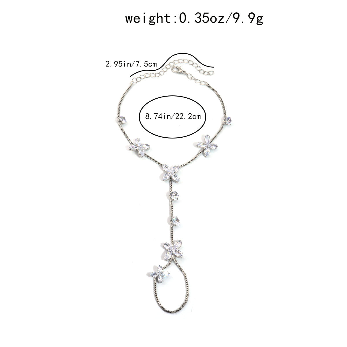 Zircon premium anklet