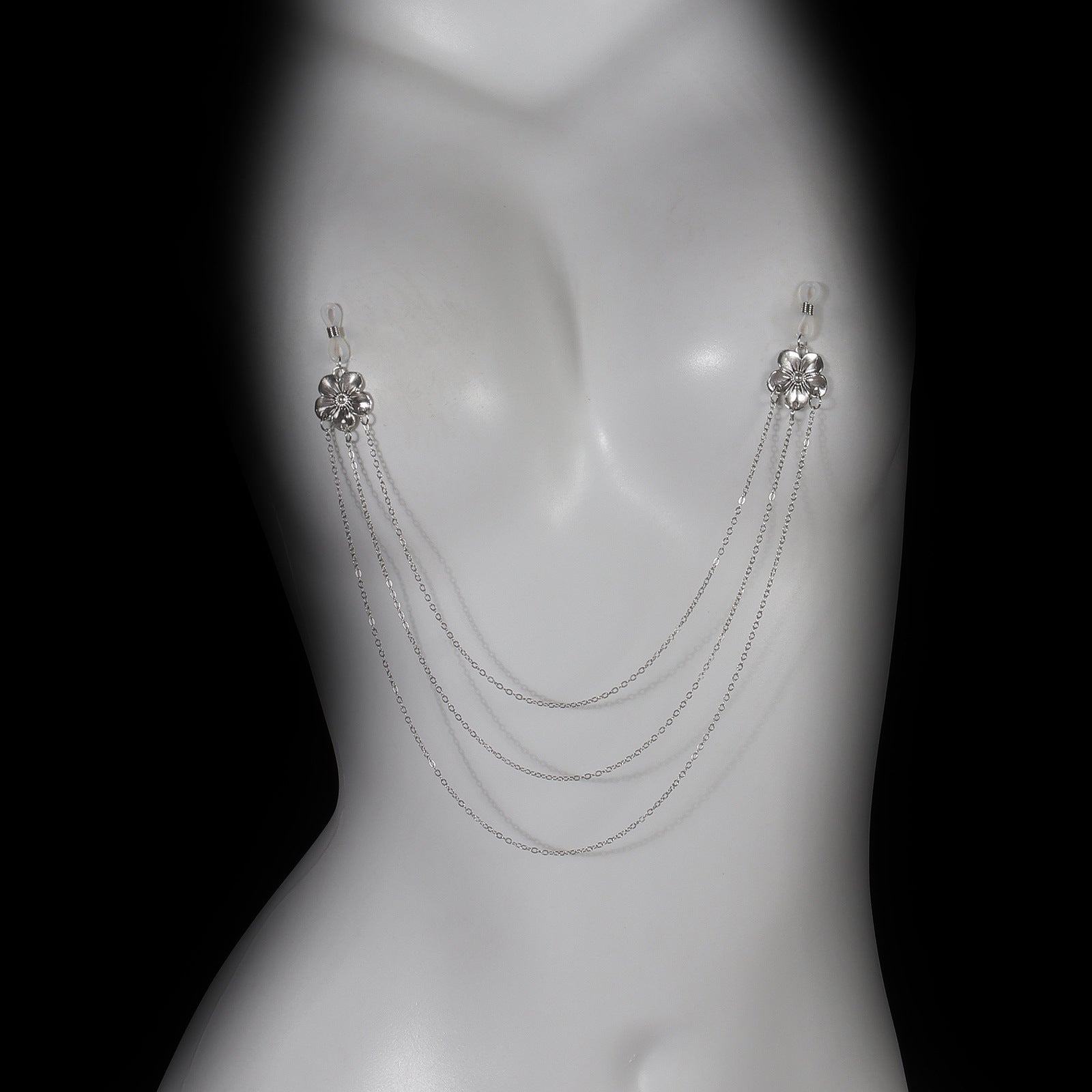 Silver Blossom Tiered Torso Chain