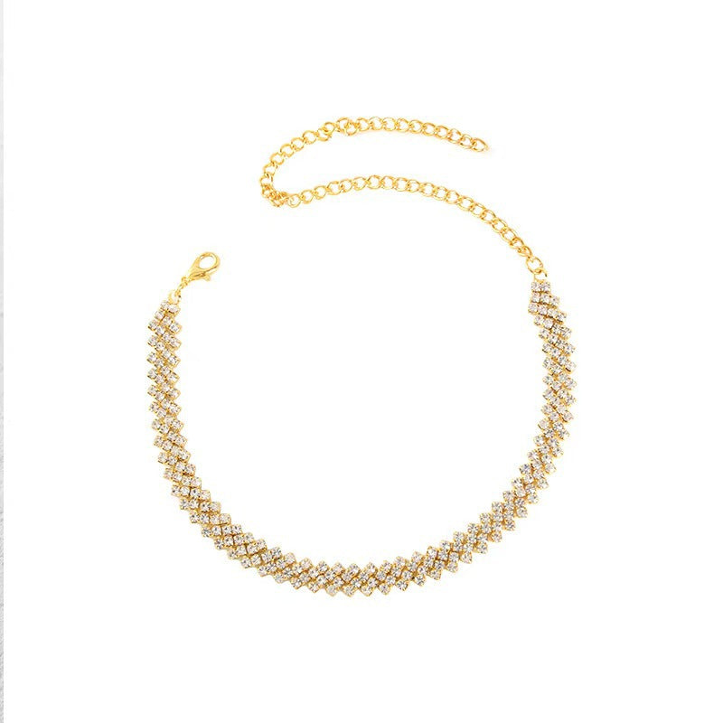 Elegant Rhinestone Anklet – Adjustable Foot Bracelet