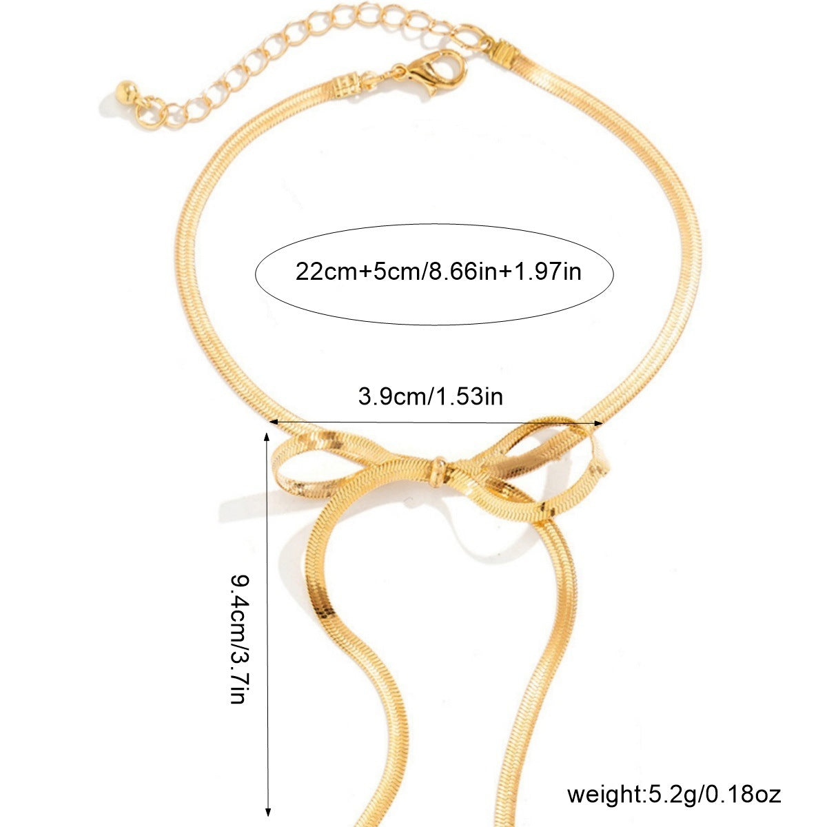 Snake bone knotted chain anklet