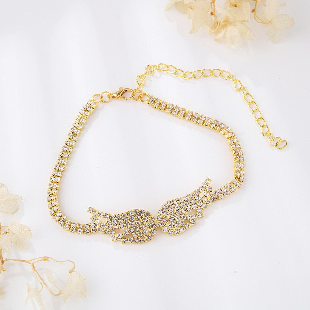 Elegant Rhinestone Anklet – Adjustable 2-Piece Set