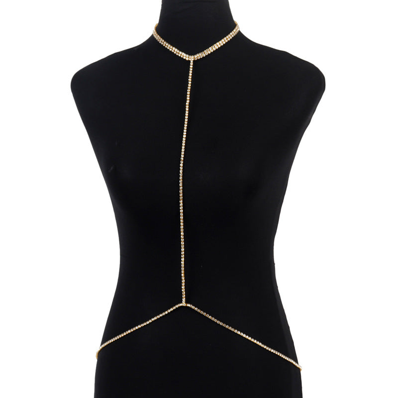 Crystal Drape Torso Chain