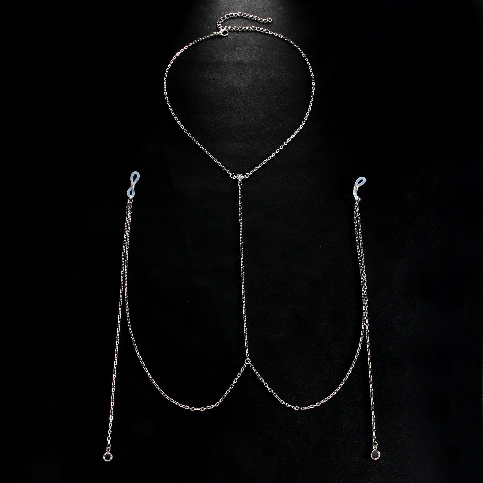 Silver Cascade Drop Torso Chain