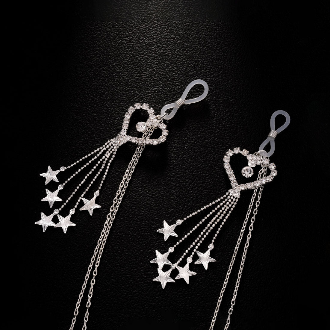 Heart-shaped tassel pendant nipple chain