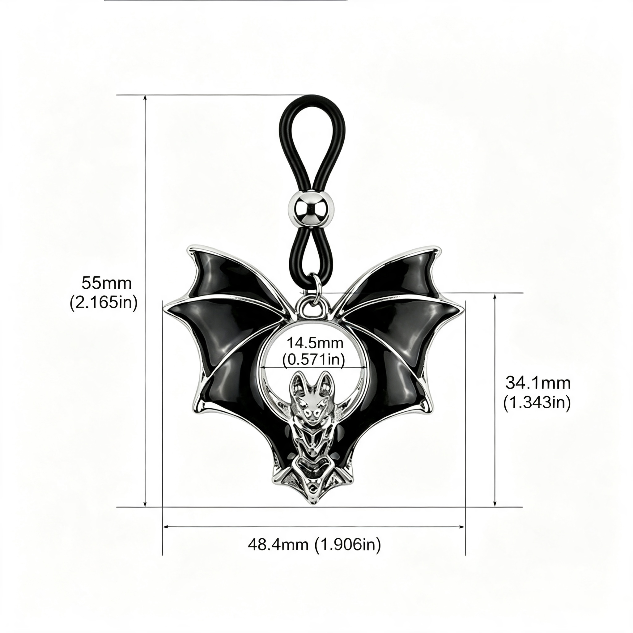 Gothic bat-wing non-piercing nipple covers