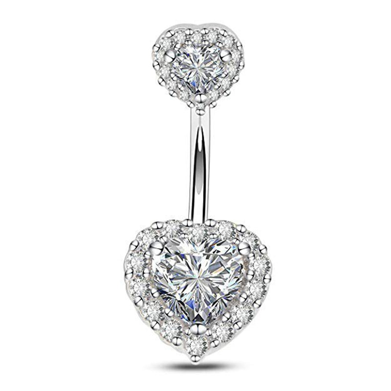 Bling Heart Belly Ring