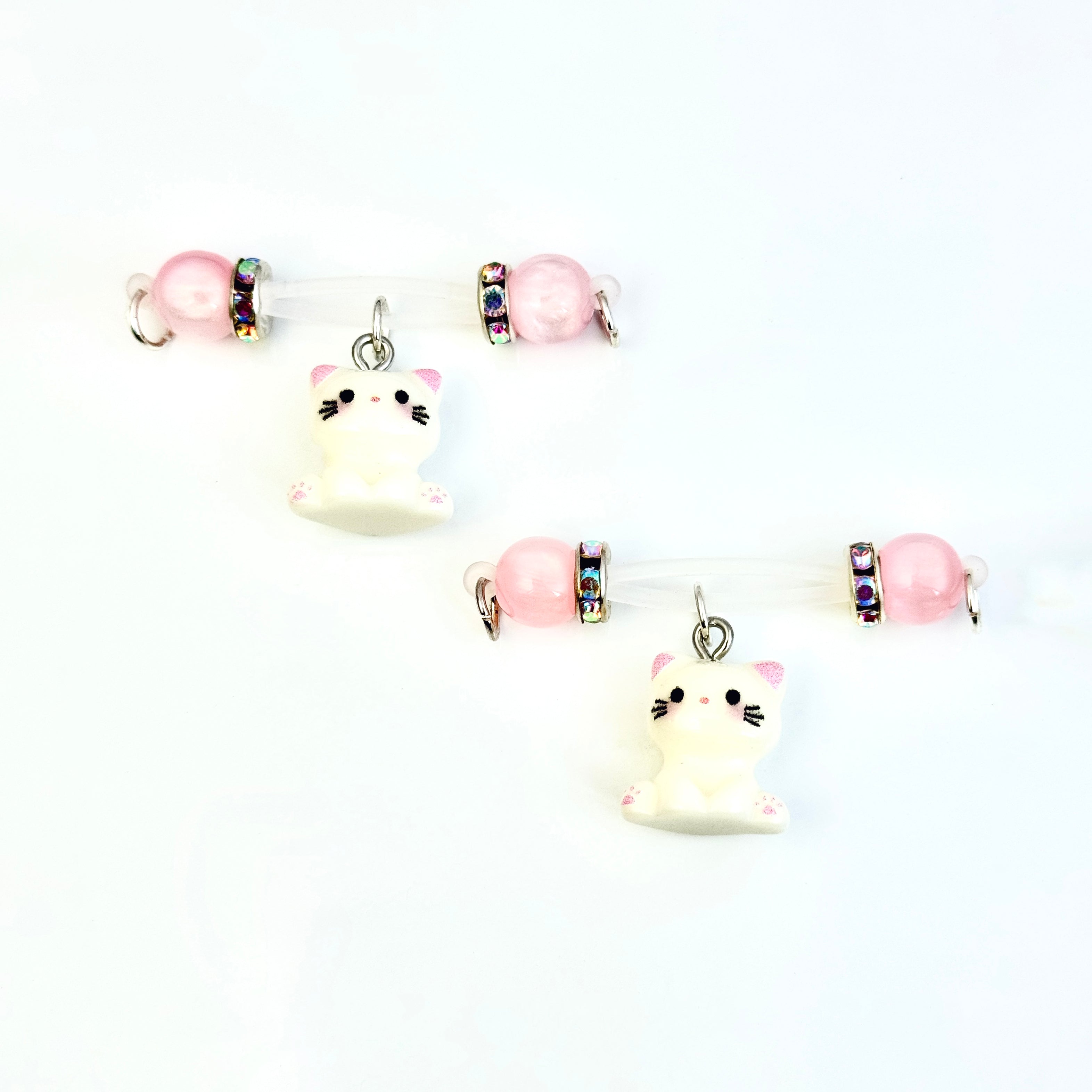 Lavender Kitty Charm Nipple Clamps