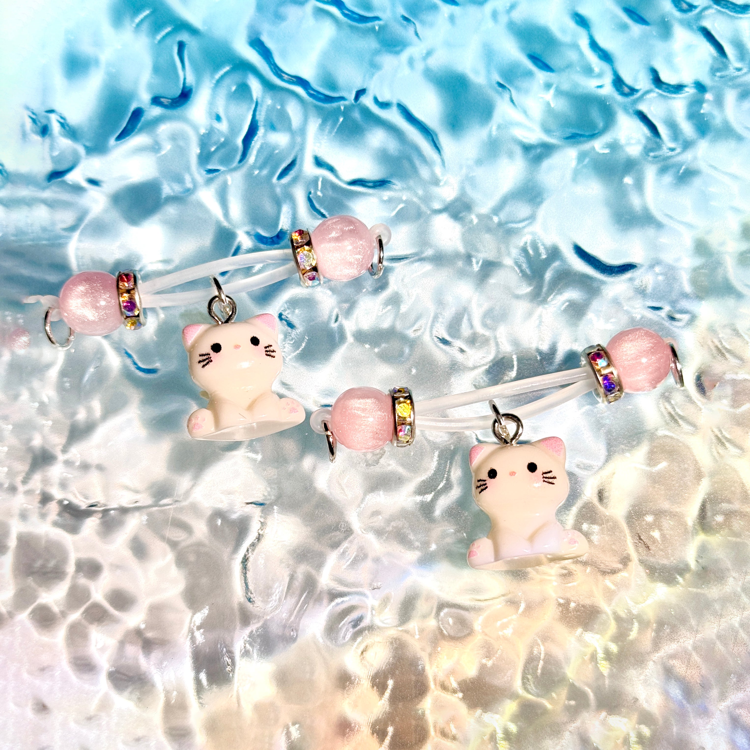 Lavender Kitty Charm Nipple Clamps