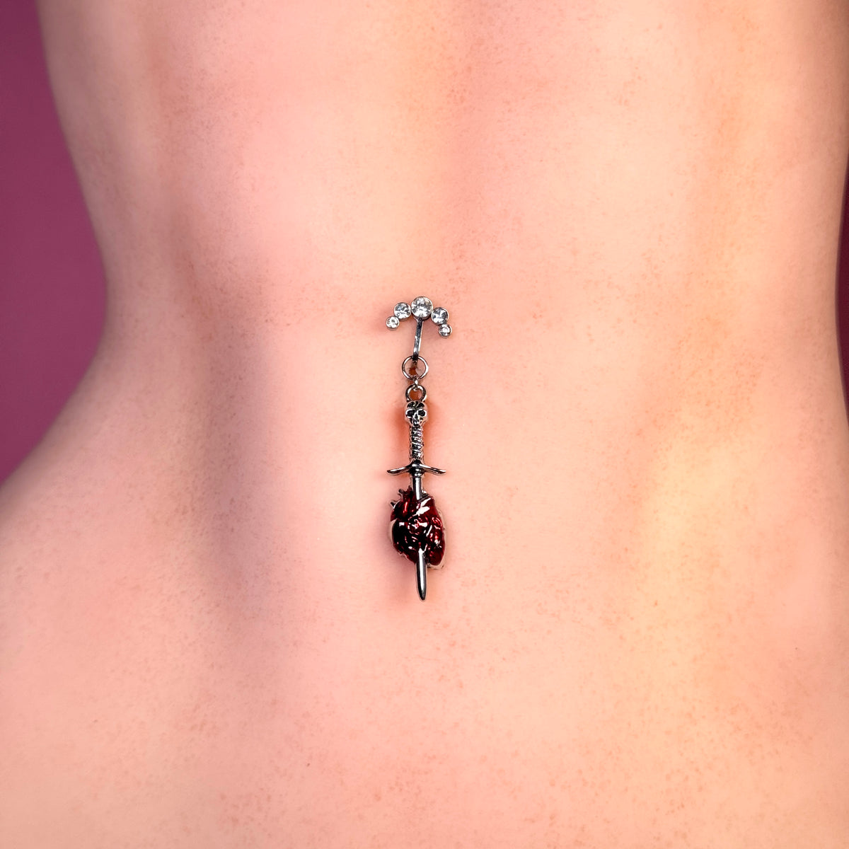 Bloody Love Dagger Navel Charm