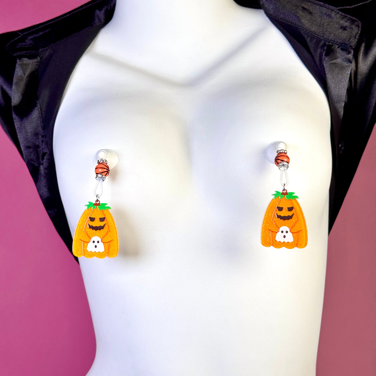Pumpkin Ghost Game Charm