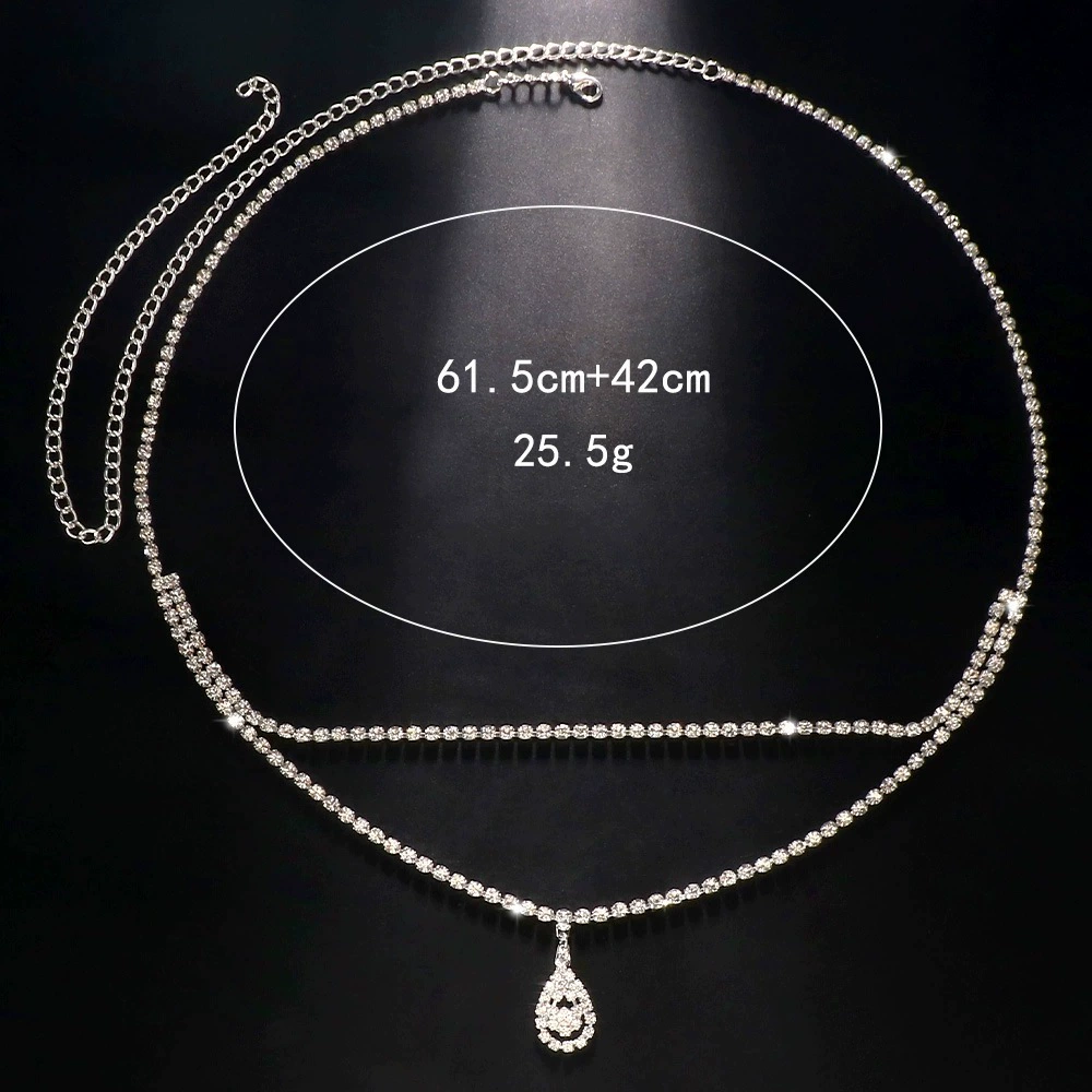 Stylish Rhinestone Beach Waist Chain