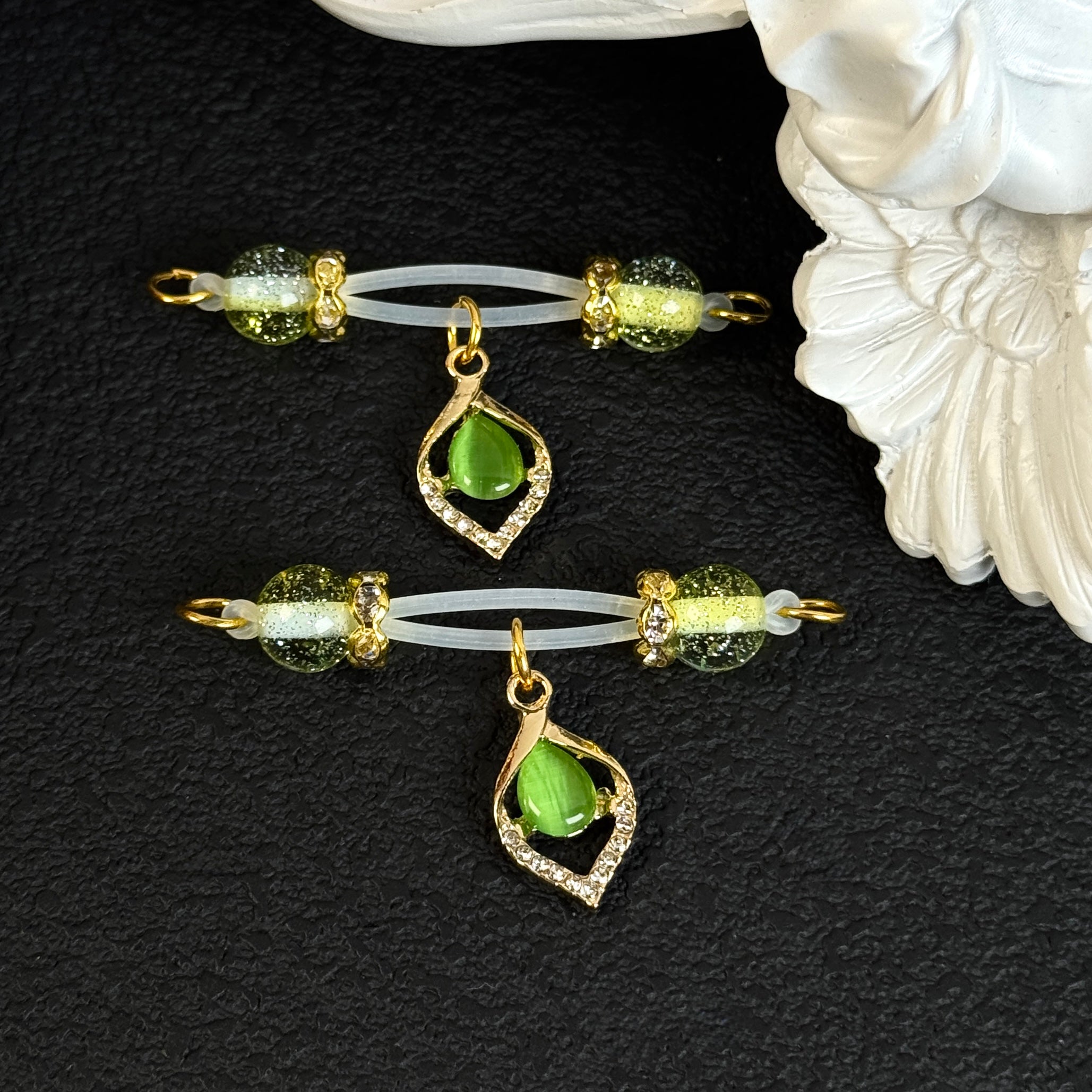 Emerald Temptation Nipple Rings