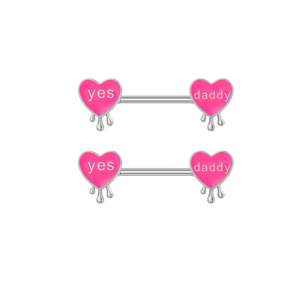 Pink Y2K-Style Body Piercing Jewelry