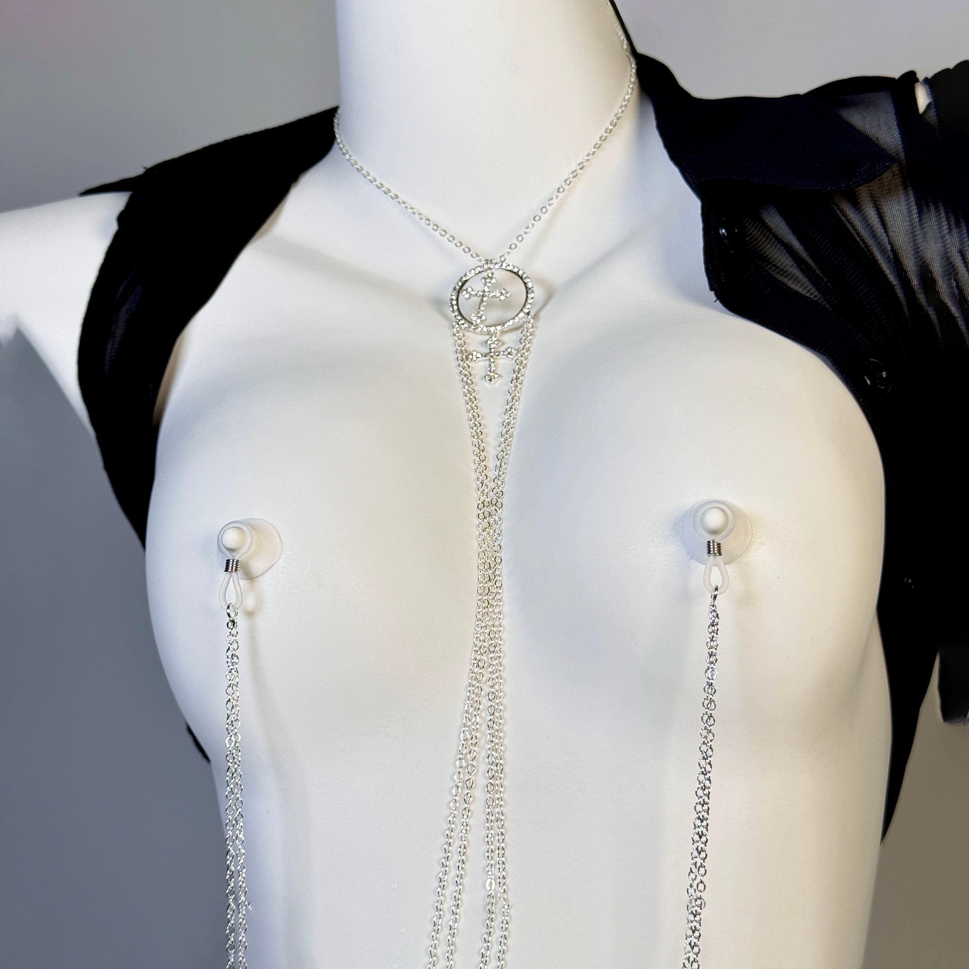 Celestial Cross Crystal Body Chain