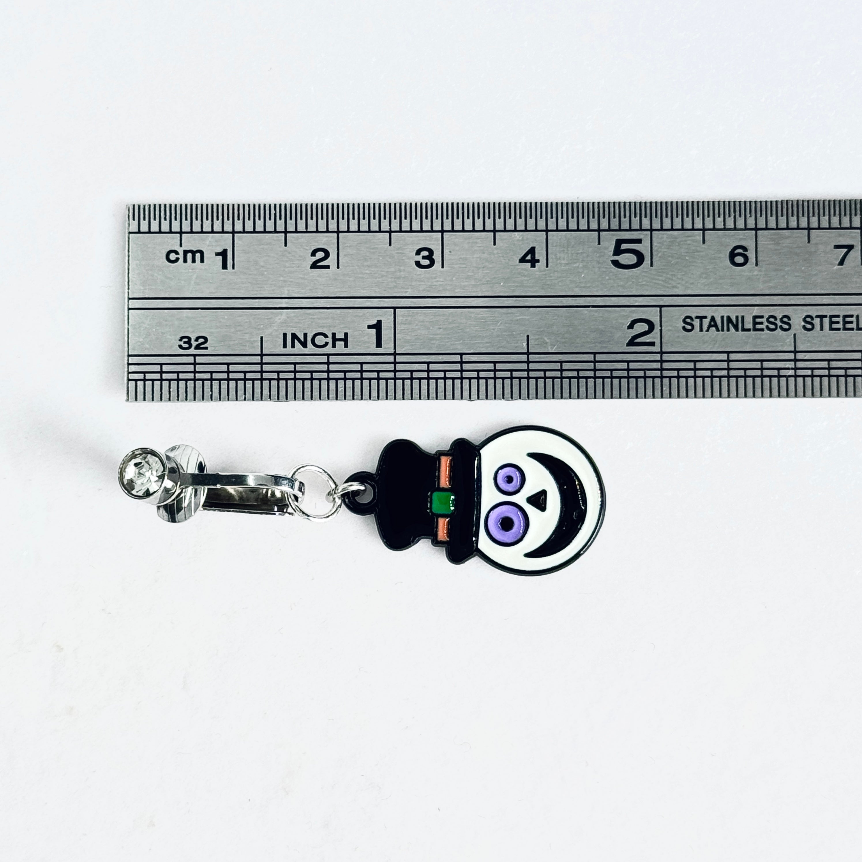 Halloween Skull Faux Belly Button Ring