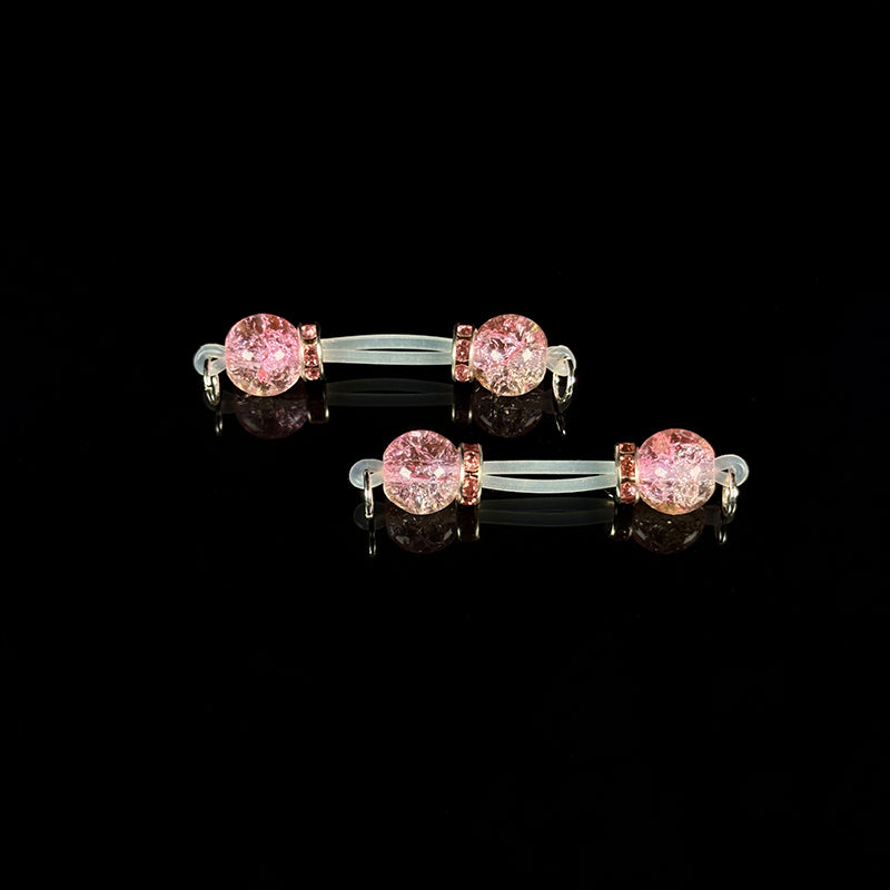 Pink Crackle Nipple Clamps