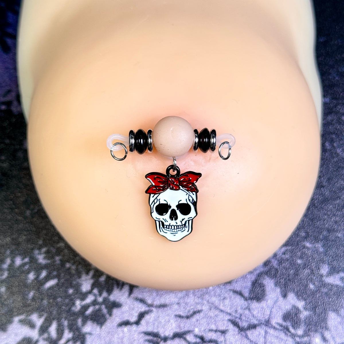 Skull Bow No-Piercing Nipple Clamps