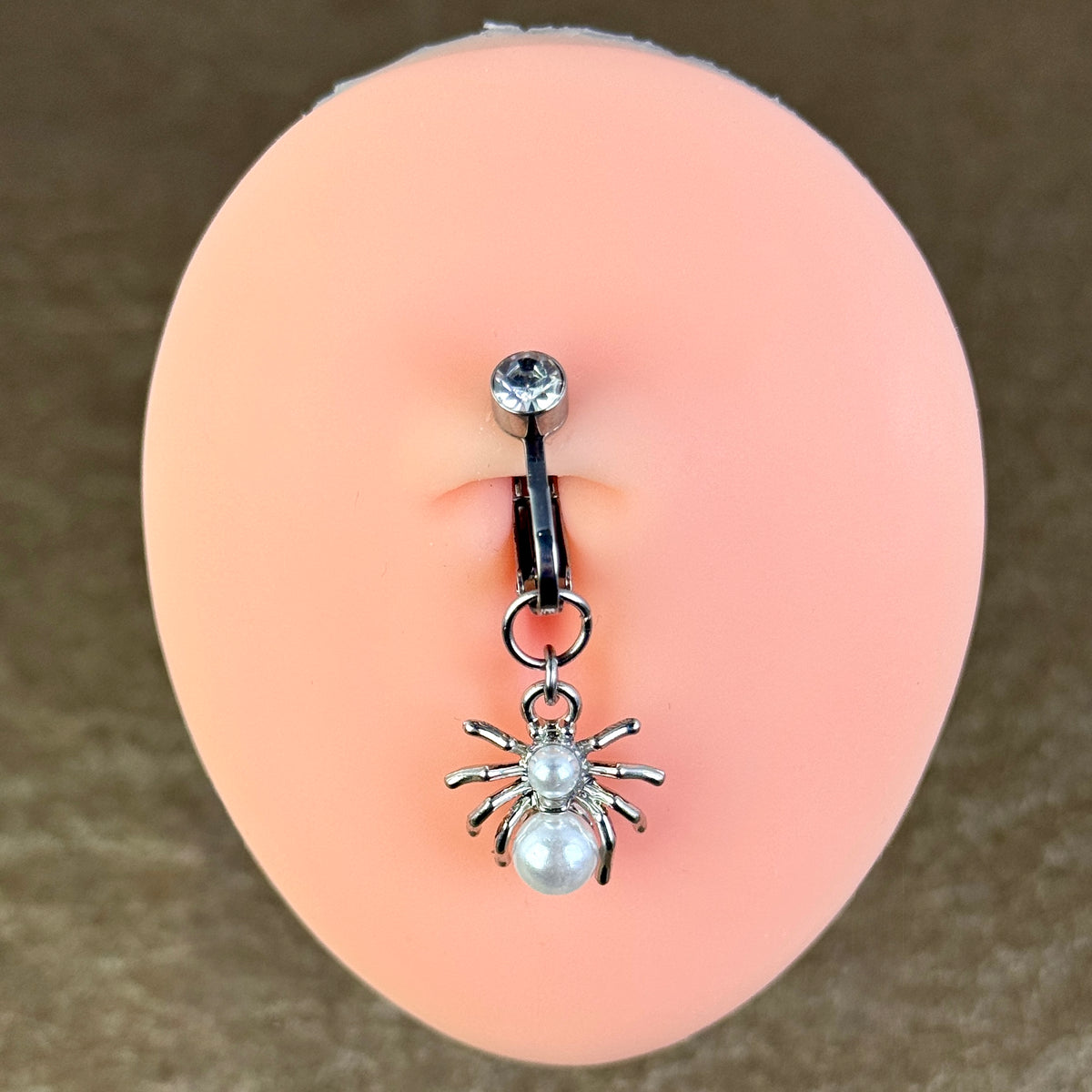 Pearl Spider Navel Charm