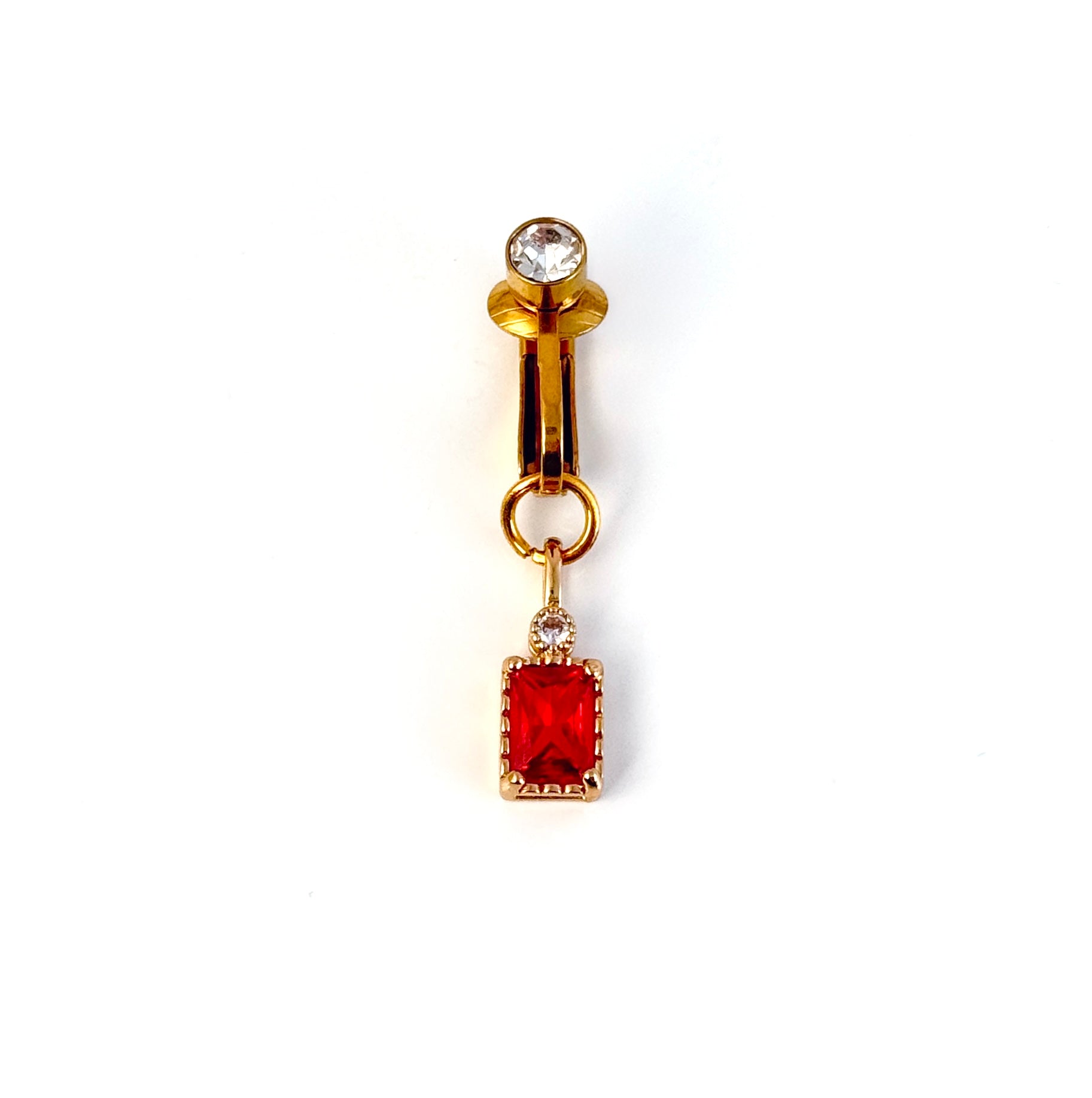 Adjustable Ruby Navel Clip