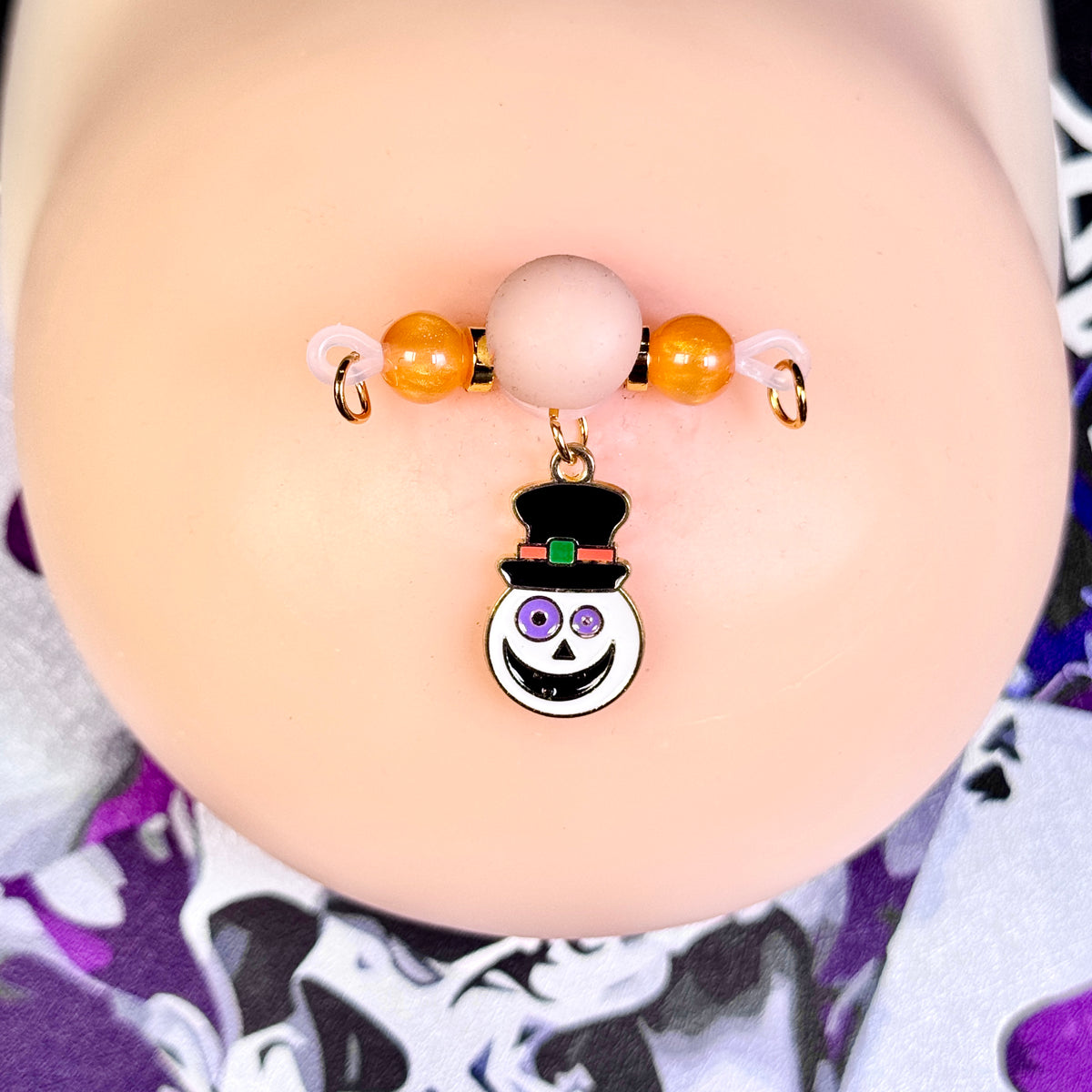 Halloween Frosty Charm Nipple Jewelry