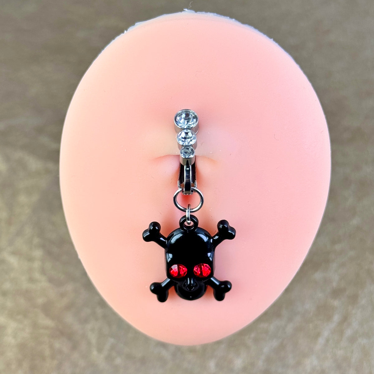 Red Eye Skull Navel Charm