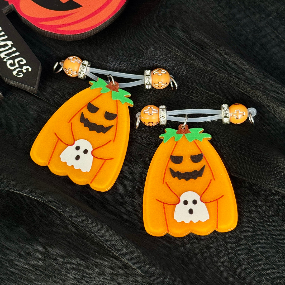 Pumpkin Ghost Nipple Clamps