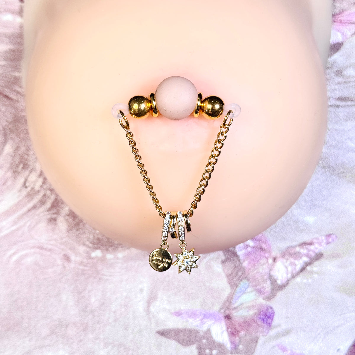 Golden Star Coin Nipple Clamp
