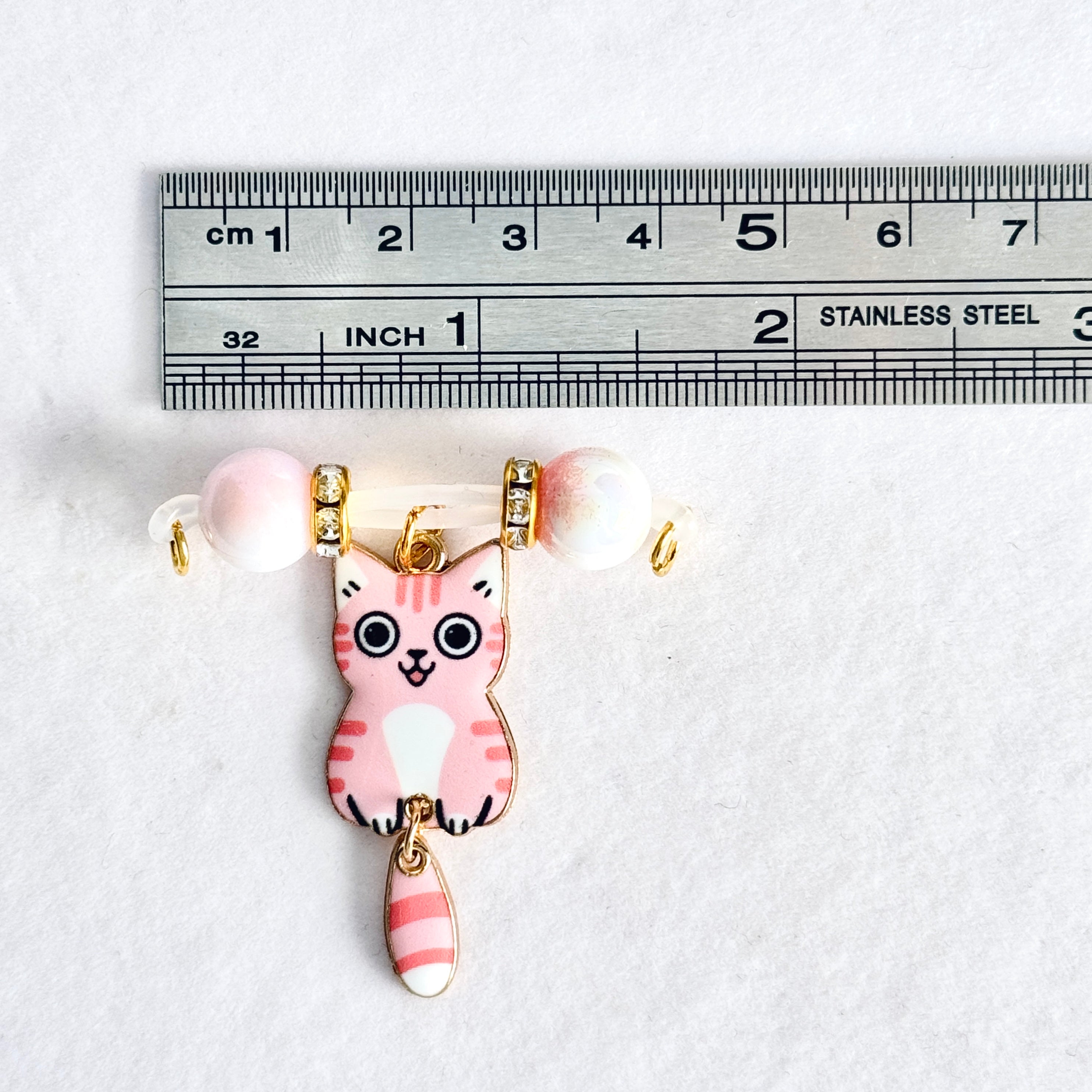 Pearl Kitty Non-Piercing Nipple Ring