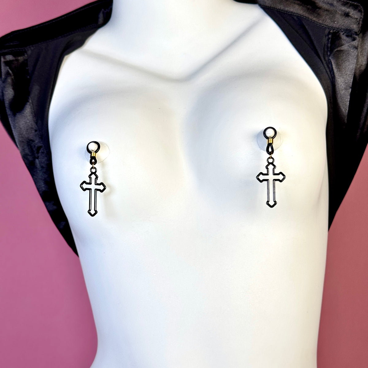 Midnight Cross Nipple Clamps