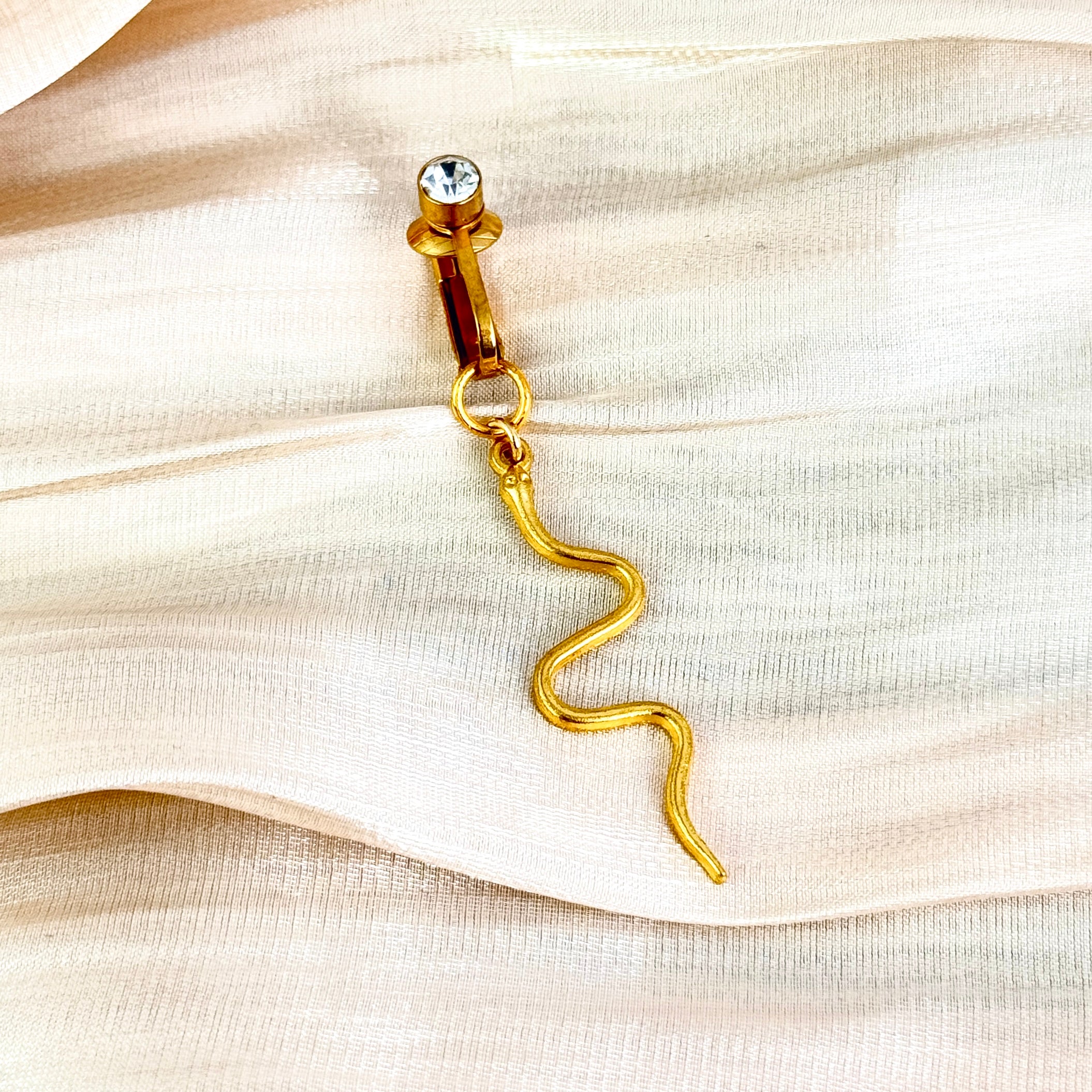Snake Charm Faux Belly Button Ring