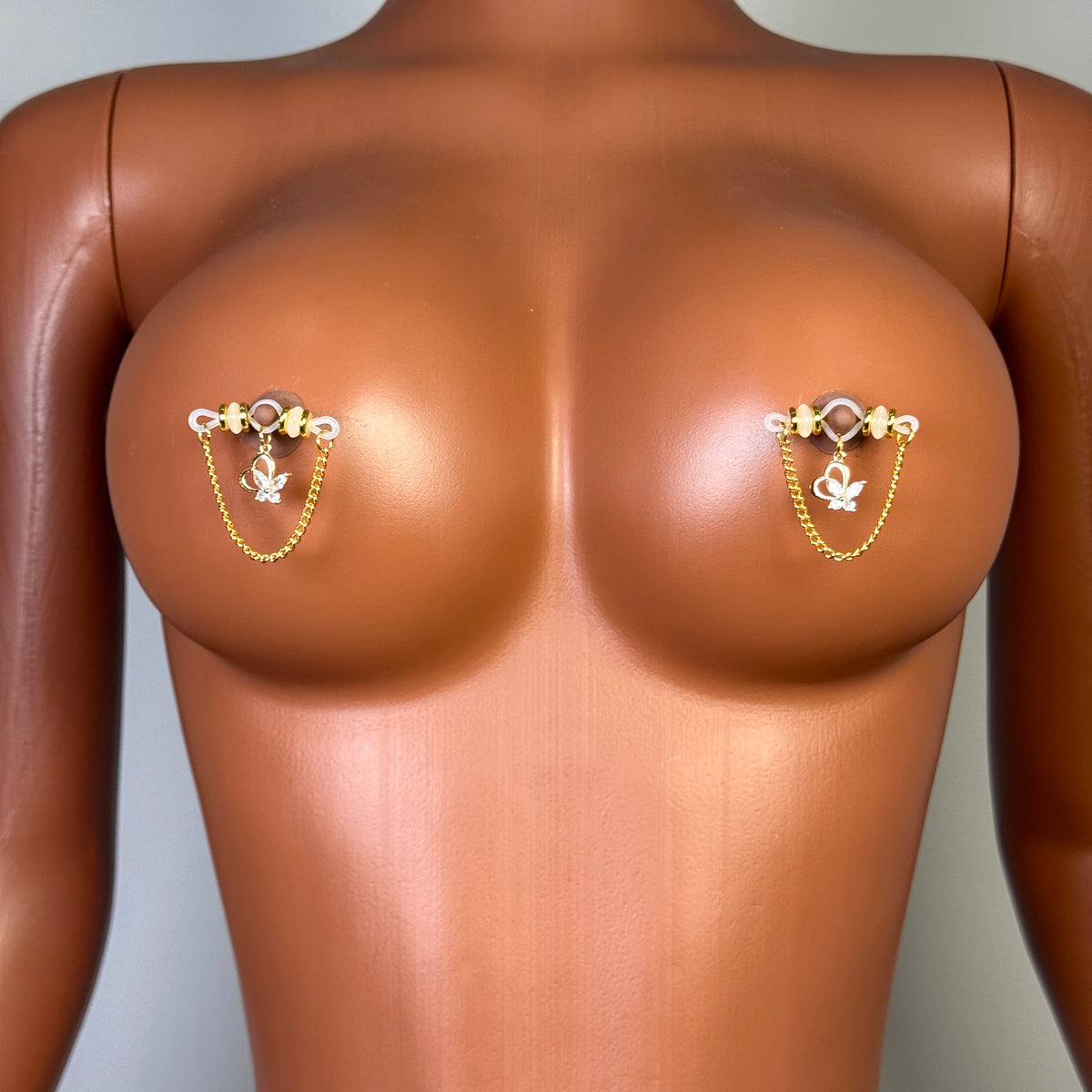 Golden Butterfly Heart Nipple Clamp