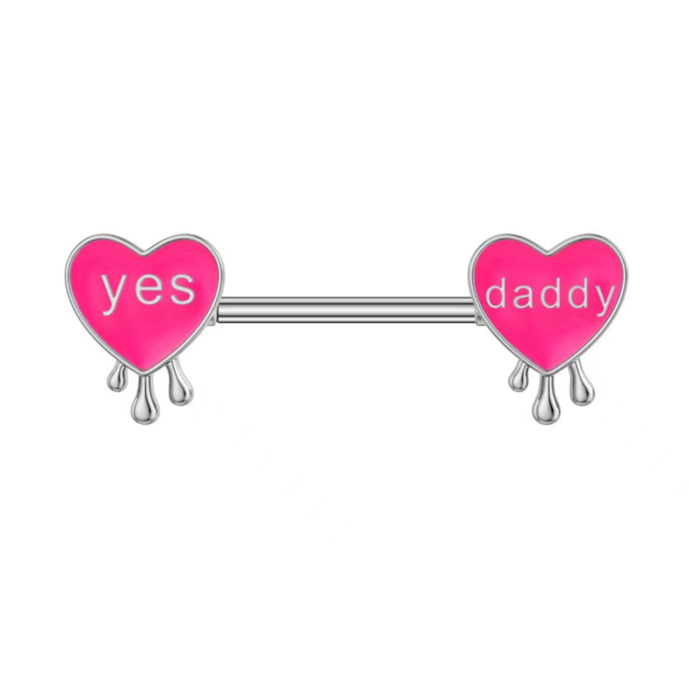 Pink Y2K-Style Body Piercing Jewelry