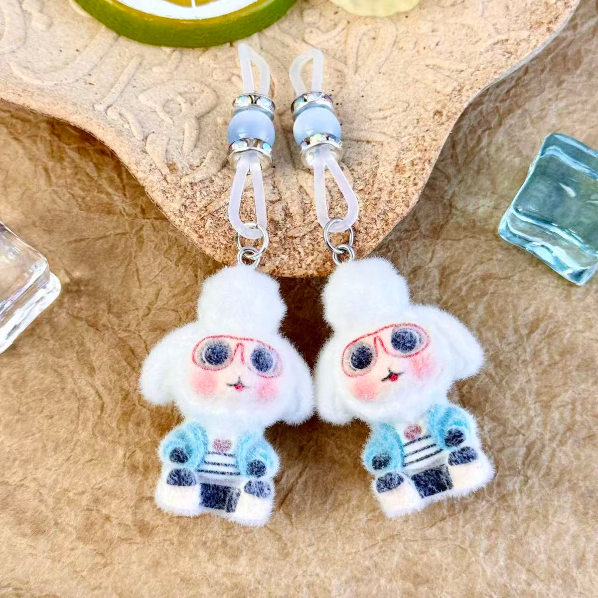 Blueberry Teddy Charm Nipple Clamps