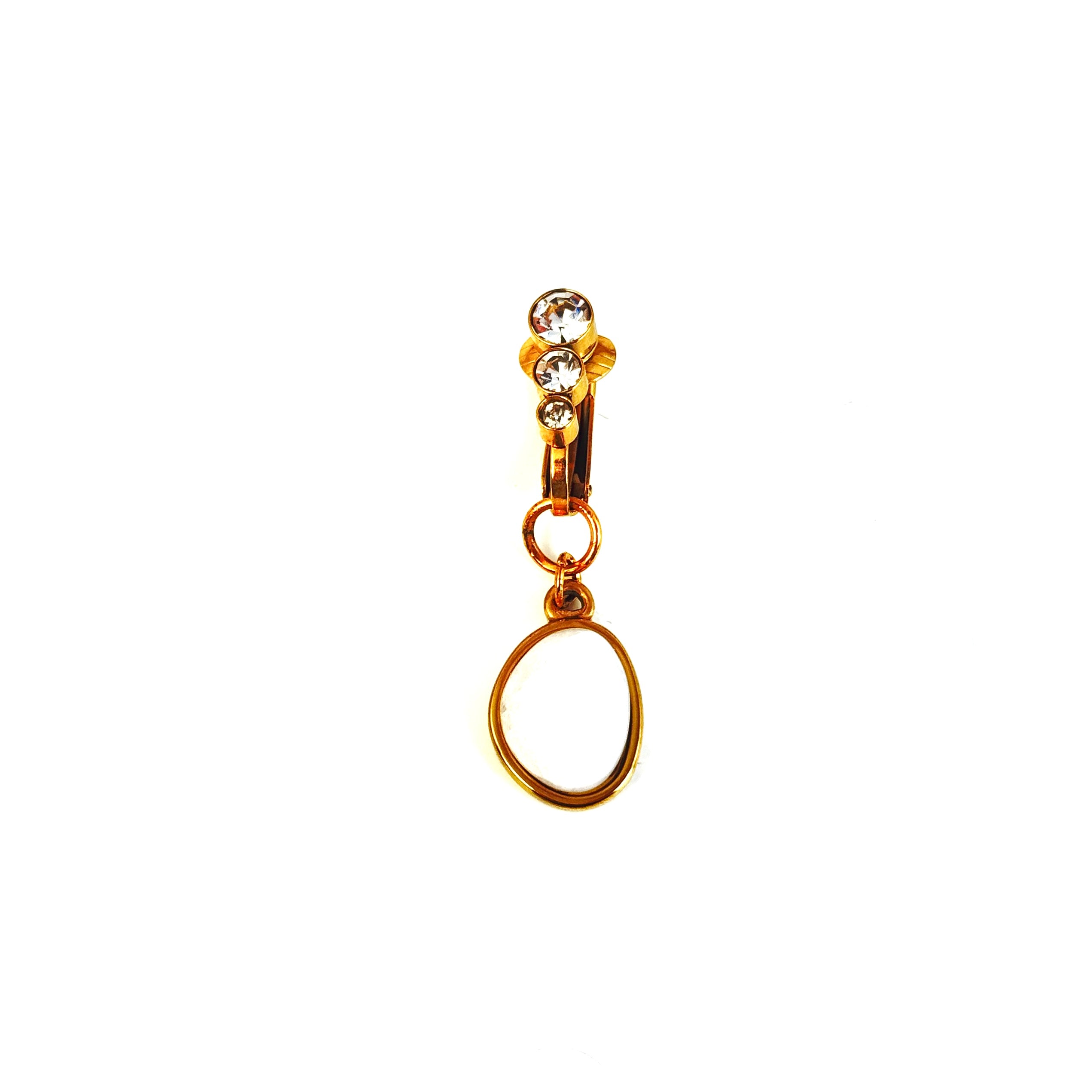 Moonstone Glow Faux Navel Ring