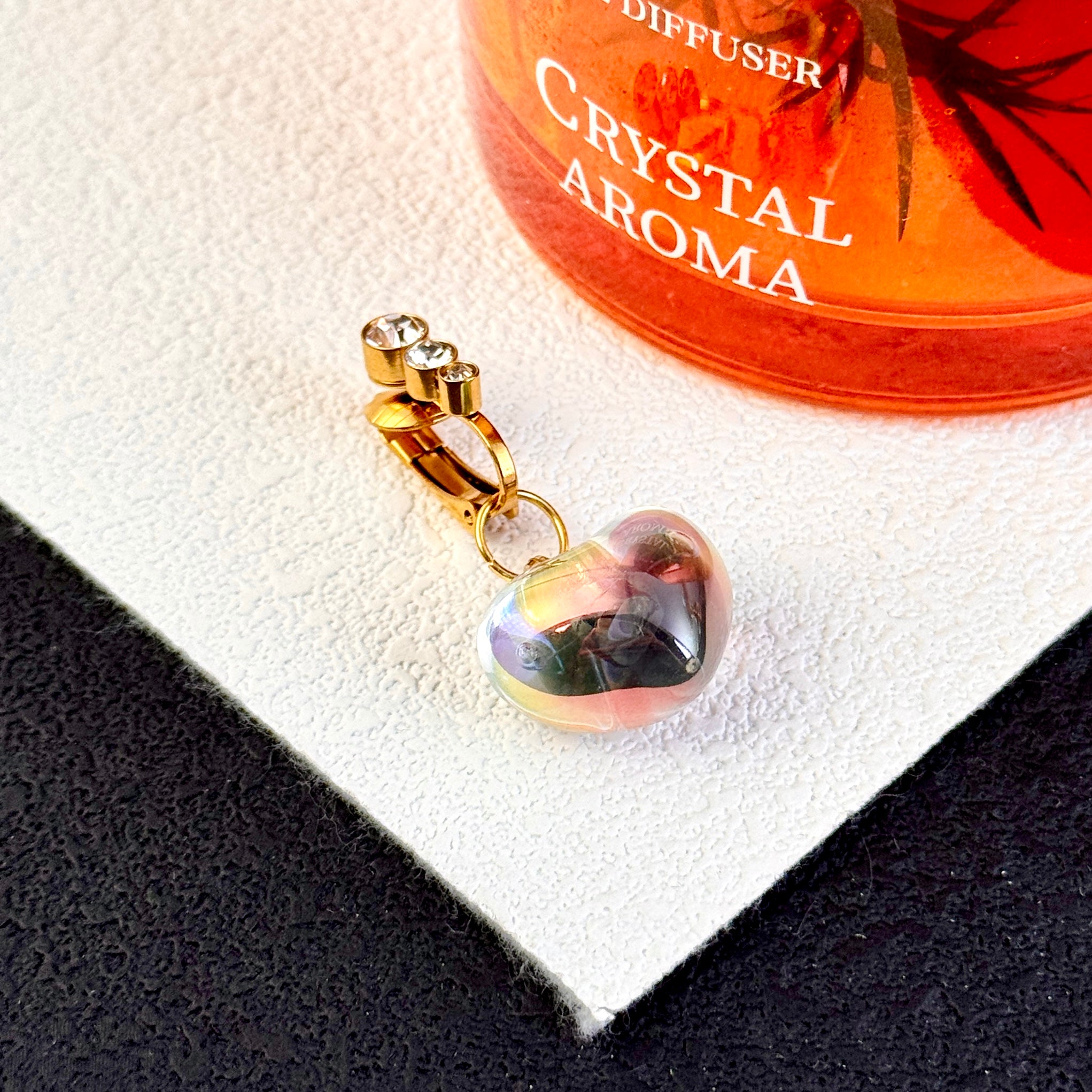 Black crystal navel jewelry