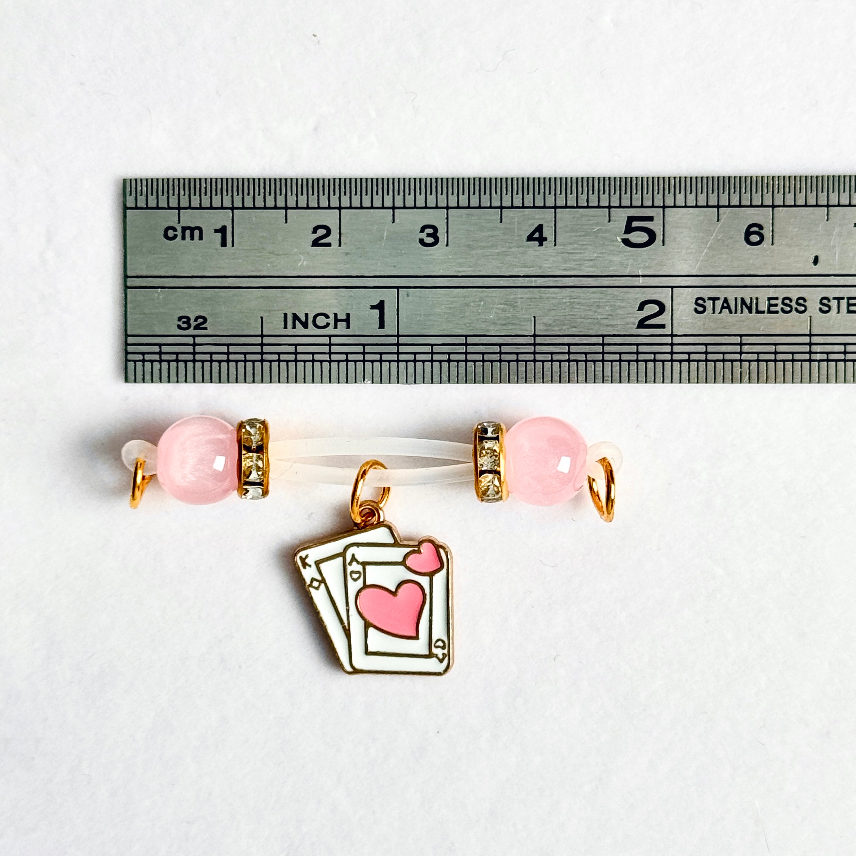Lucky Heart Playing Card & Pearl Pendant
