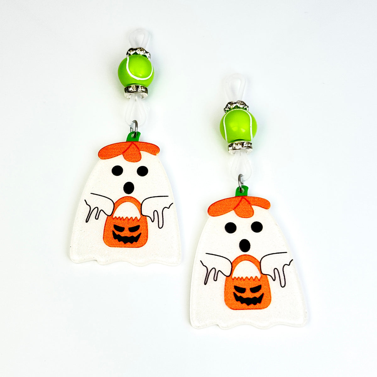 Pumpkin Ghost Charm Clip