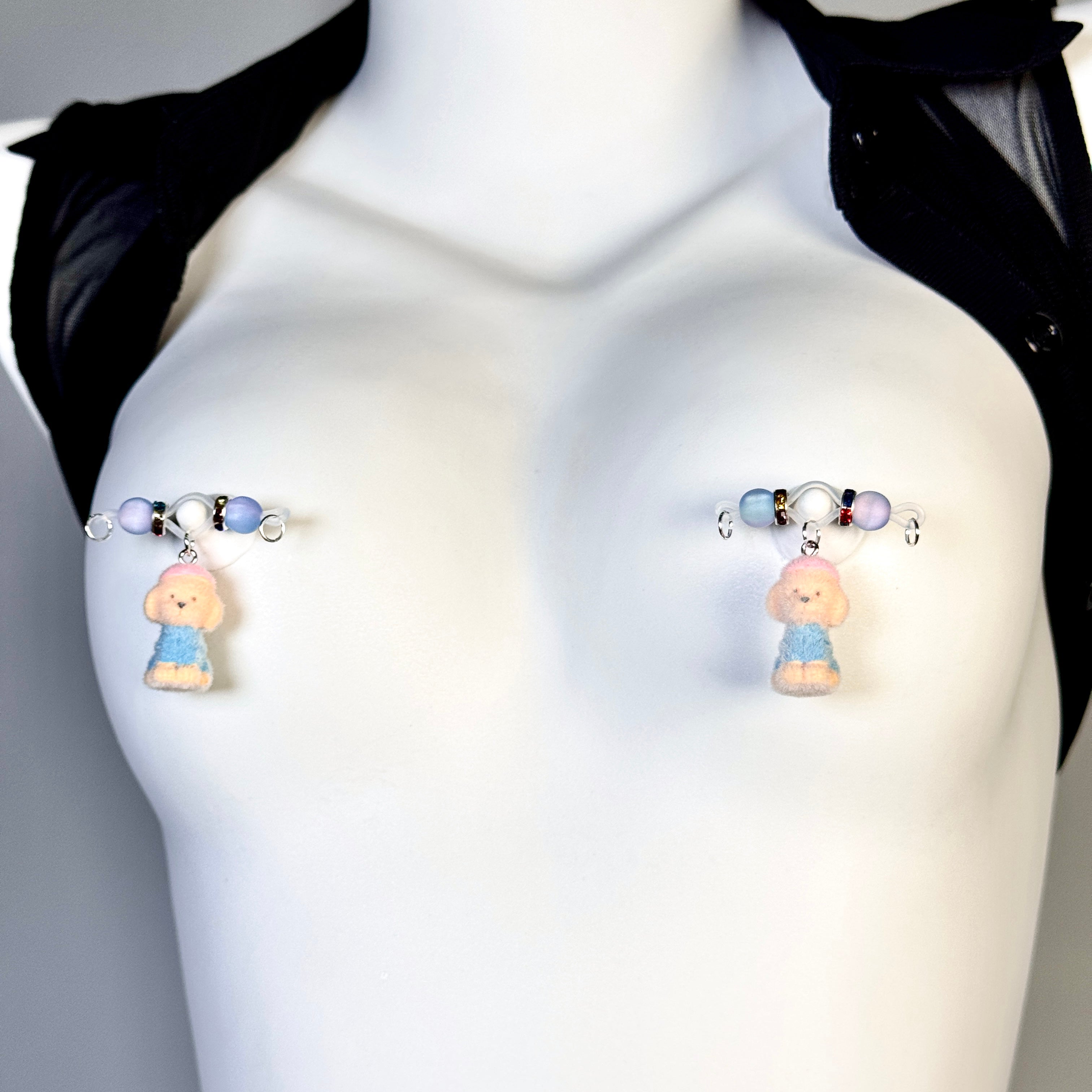 Blueberry Teddy Nipple Clips